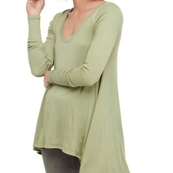 Free People Tops - PICK 3/$15 SALE! Free People January Tee Long Sleeve Small Green